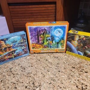 Glow in the Dark Halloween Puzzle Plus 2 More
